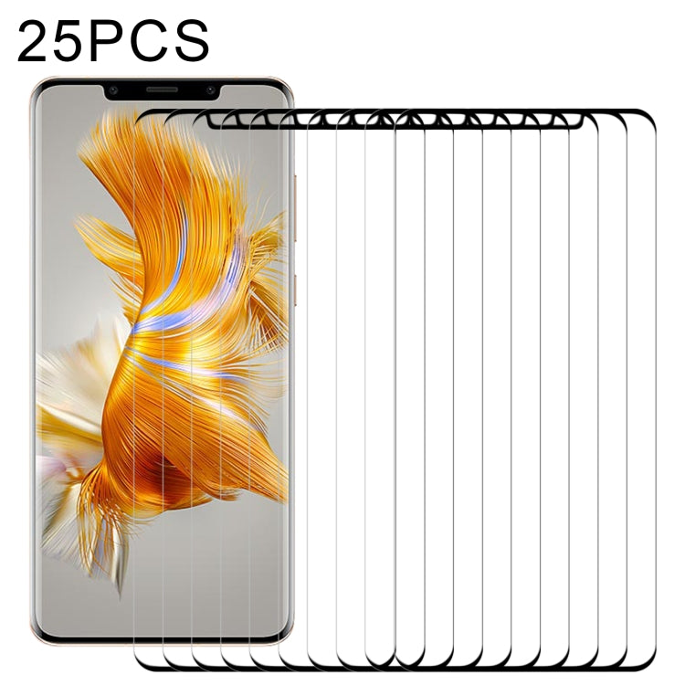 25 PCS 3D Curved Edge Full Screen Tempered Glass Film For Huawei Mate 50 Pro / Mate 50 RS Porsche Design - Huawei Tempered Glass by buy2fix | Online Shopping UK | buy2fix
