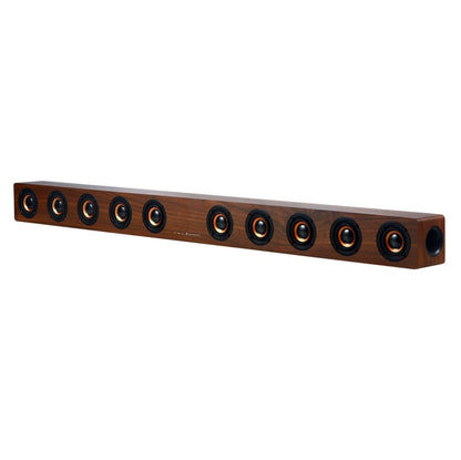 D90 Home Theater Audio Echo Wall Soundbar Subwoofer Bluetooth Audio(Brown) - Desktop Speaker by buy2fix | Online Shopping UK | buy2fix