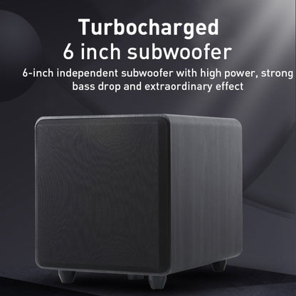 D90 Home Theater Audio Echo Wall Soundbar Subwoofer Audio(Brown) - Desktop Speaker by buy2fix | Online Shopping UK | buy2fix