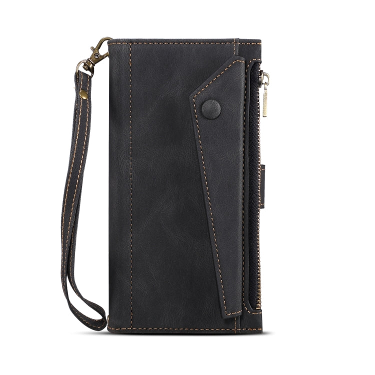 For iPhone 14 Retro Frosted RFID Flip Leather Phone Case (Black) - iPhone 14 Cases by buy2fix | Online Shopping UK | buy2fix