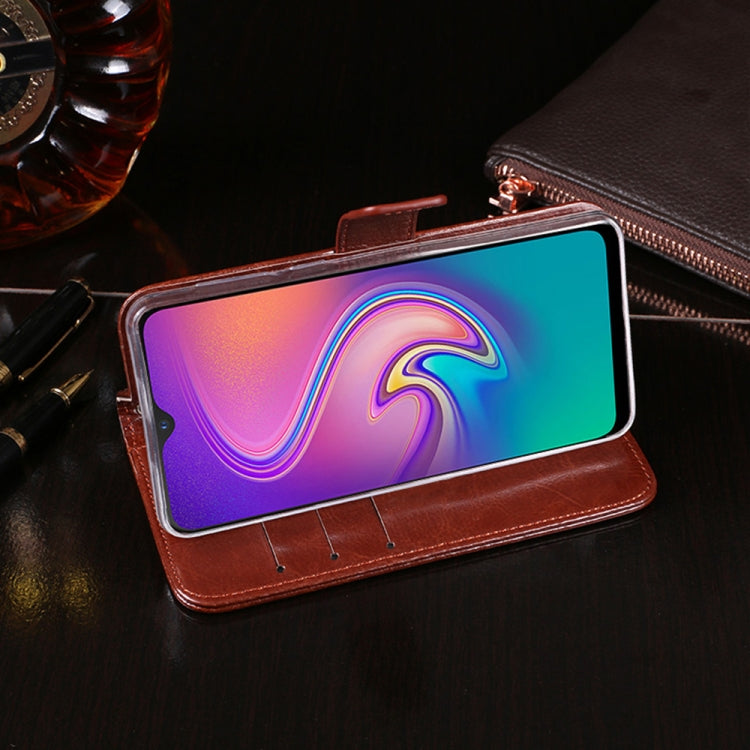 For Infinix S4 idewei Crazy Horse Texture Horizontal Flip Leather Case with Holder & Card Slots & Wallet(White) - Infinix Cases by idewei | Online Shopping UK | buy2fix