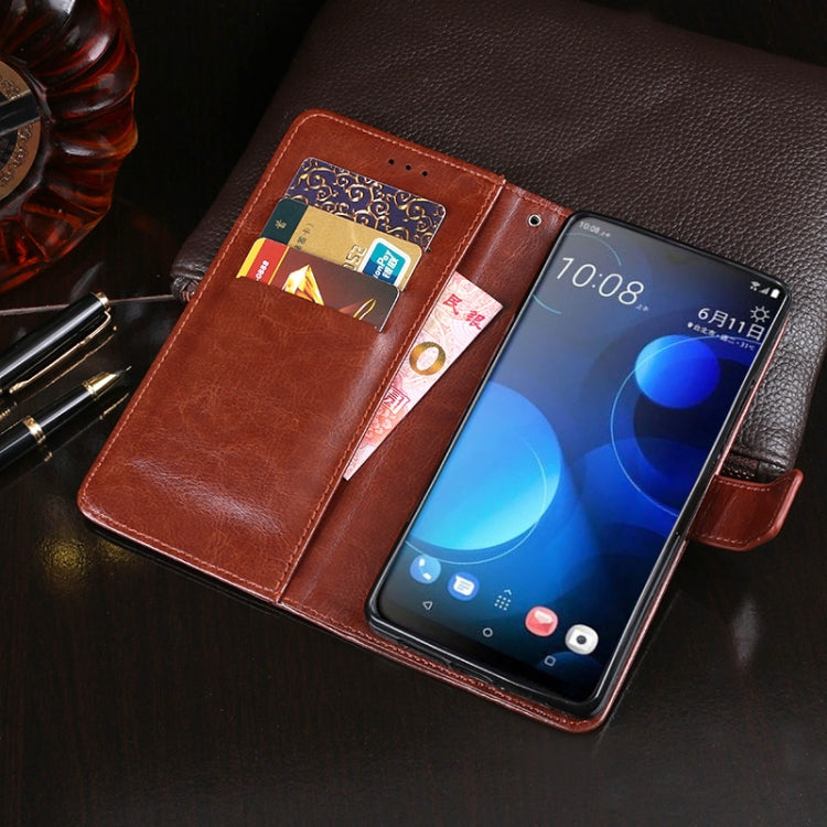 For HTC Desire 19+ idewei Crazy Horse Texture Horizontal Flip Leather Case with Holder & Card Slots & Wallet(White) - More Brand by idewei | Online Shopping UK | buy2fix