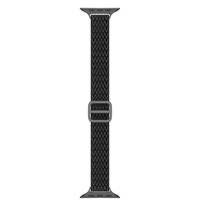 Wave Small Waist Nylon Watch Band For Apple Watch Ultra 49mm&Watch Ultra 2 49mm / Series 9&8&7 45mm / SE 3&SE 2&6&SE&5&4 44mm / 3&2&1 42mm(Black) by buy2fix