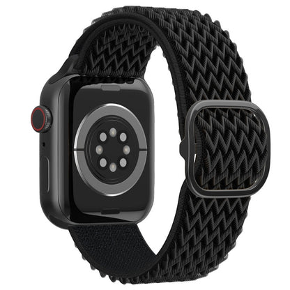 Wave Nylon Watch Band For Apple Watch Ultra 49mm&Watch Ultra 2 49mm / Series 9&8&7 45mm / SE 3&SE 2&6&SE&5&4 44mm / 3&2&1 42mm(Black) by buy2fix