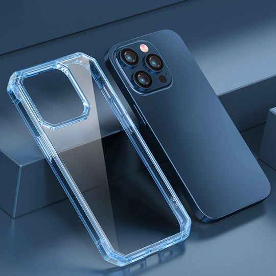 For iPhone 14 Pro Max TPU Four-corner Airbag Shockproof Phone Case (Blue)