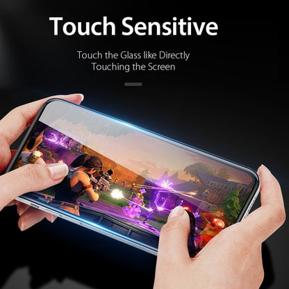 For iPhone 16e / 14 / 13 / 13 Pro 10pcs DUX DUCIS 0.33mm 9H Medium Alumina Tempered Glass Film(Black) by DUX DUCIS