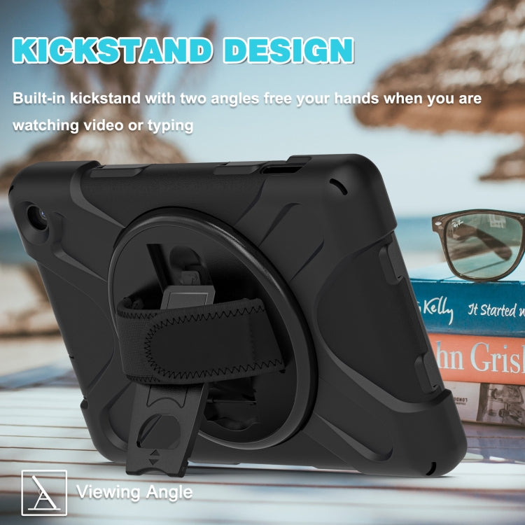 For Amazon Kindle Fire 7 2022 Hard PC Soft Silicone Full Body Tablet Case(Black) - Amazon by buy2fix | Online Shopping UK | buy2fix