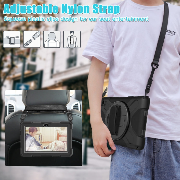 For Amazon Kindle Fire 7 2022 Hard PC Soft Silicone Full Body Tablet Case(Black) - Amazon by buy2fix | Online Shopping UK | buy2fix