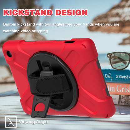 For Amazon Kindle Fire 7 2022 Hard PC Soft Silicone Full Body Tablet Case(Red) - Amazon by buy2fix | Online Shopping UK | buy2fix