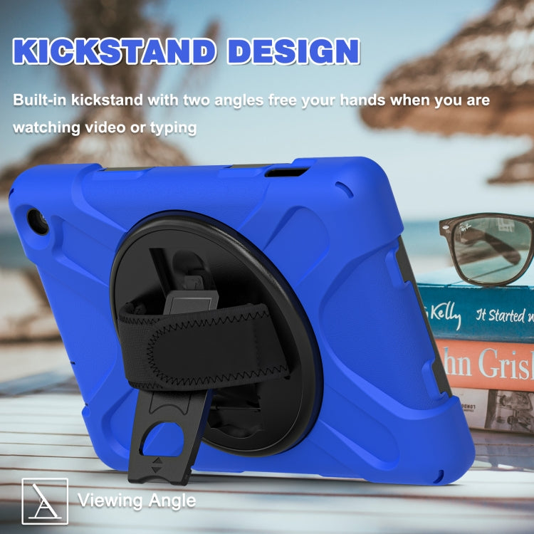 For Amazon Kindle Fire 7 2022 Hard PC Soft Silicone Full Body Tablet Case(Blue) - Amazon by buy2fix | Online Shopping UK | buy2fix