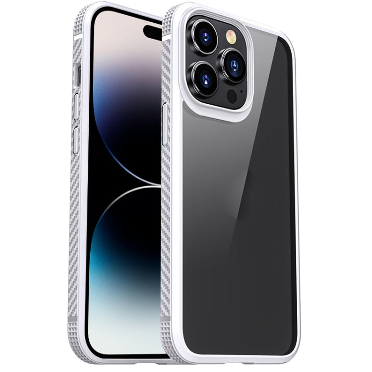 For iPhone 14 Pro Max iPAKY Shockproof PC + TPU Protective Phone Case (White) - iPhone 14 Pro Max Cases by iPAKY | Online Shopping UK | buy2fix