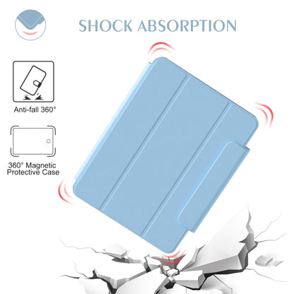 For iPad mini 6 / mini 2024 Tri-fold Magnetic Rotating Smart Leather Tablet Case(Sky Blue) - iPad mini 6 Cases by buy2fix | Online Shopping UK | buy2fix