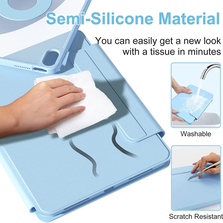 Trifold Magnetic Rotating Smart Case For iPad Air 2022 / 2020 10.9(Sky Blue) - iPad Air (2022) / (2020) 10.9 Cases by buy2fix | Online Shopping UK | buy2fix