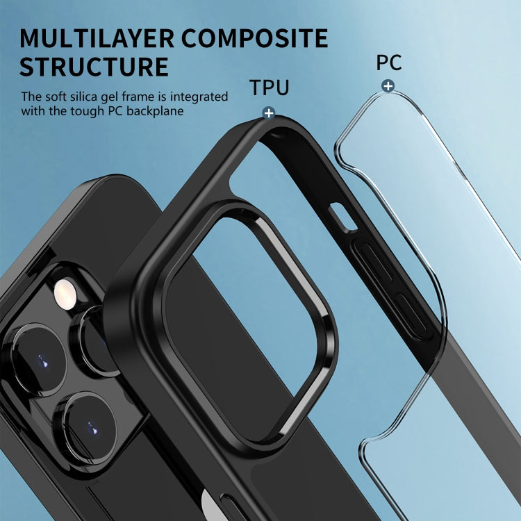 For iPhone 14 Pro iPAKY Shockproof PC + TPU Protective Phone Case(Black) - iPhone 14 Pro Cases by iPAKY | Online Shopping UK | buy2fix