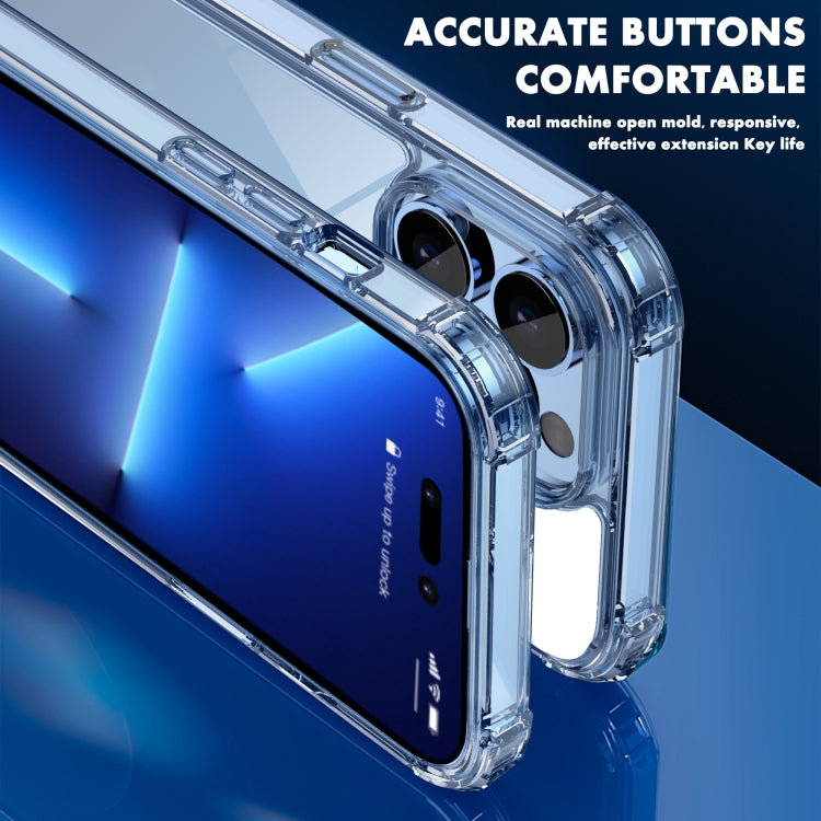 For iPhone 14 Plus iPAKY Shockproof PC + TPU Protective Phone Case (Transparent) - iPhone 14 Plus Cases by iPAKY | Online Shopping UK | buy2fix