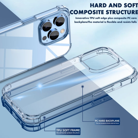 For iPhone 14 iPAKY Shockproof PC + TPU Protective Phone Case (Transparent) - iPhone 14 Cases by iPAKY | Online Shopping UK | buy2fix