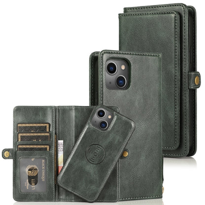 For iPhone 14 Pro Max Strong Magnetic Detachable Leather Case (Green) - iPhone 14 Pro Max Cases by buy2fix | Online Shopping UK | buy2fix