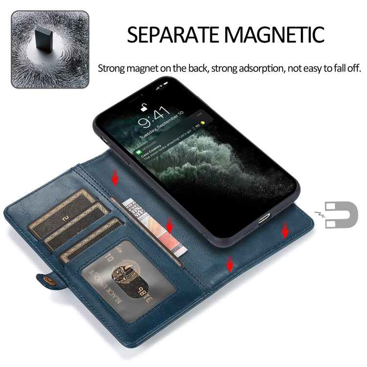 For iPhone 14 Pro Strong Magnetic Detachable Leather Case(Blue) - iPhone 14 Pro Cases by buy2fix | Online Shopping UK | buy2fix