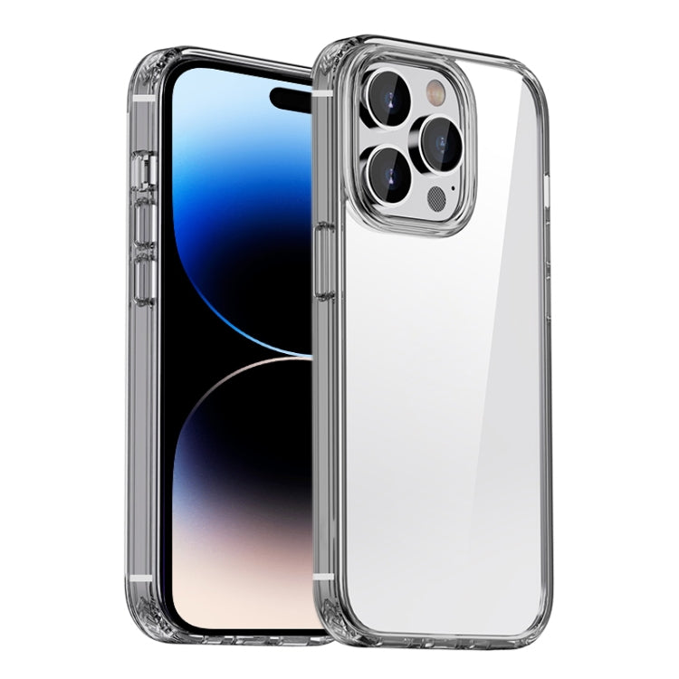For iPhone 14 Pro Max iPAKY Shockproof PC + TPU Protective Phone Case (Transparent Black) - iPhone 14 Pro Max Cases by iPAKY | Online Shopping UK | buy2fix