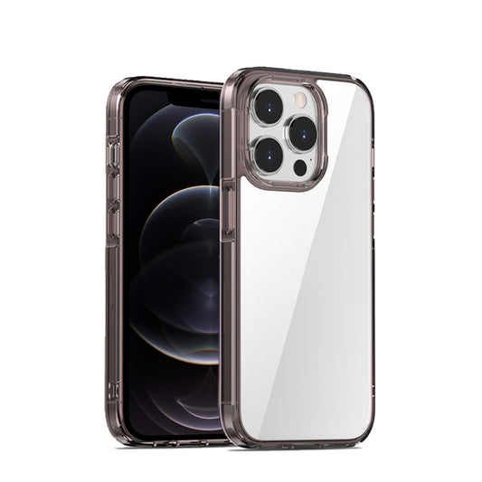 For iPhone 12 / 12 Pro iPAKY Aurora Series Shockproof PC + TPU Protective Phone Case(Transparent Black) - iPhone 12 / 12 Pro Cases by iPAKY | Online Shopping UK | buy2fix