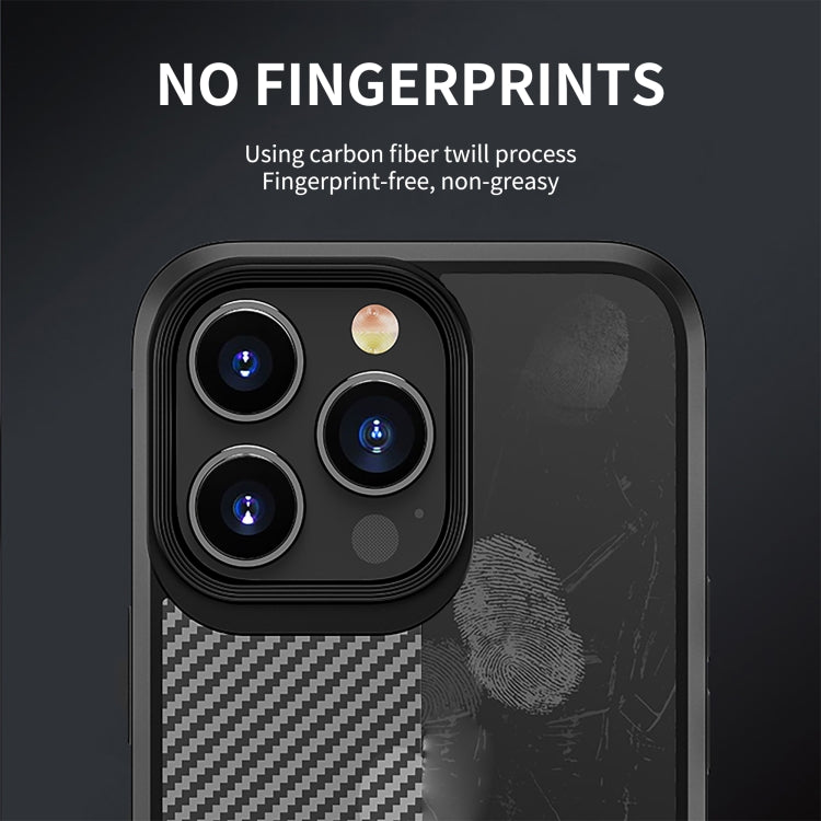For iPhone 14 Pro iPAKY Carbon Fiber Texture Shockproof PC + TPU Protective Phone Case(Black) - iPhone 14 Pro Cases by iPAKY | Online Shopping UK | buy2fix
