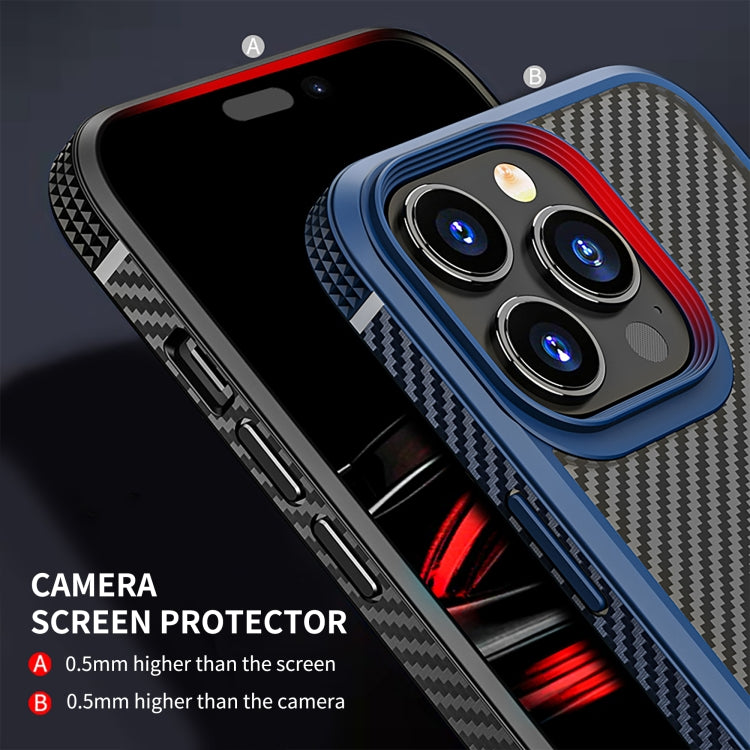 For iPhone 14 Plus iPAKY Carbon Fiber Texture Shockproof PC + TPU Protective Phone Case (Black) - iPhone 14 Plus Cases by iPAKY | Online Shopping UK | buy2fix