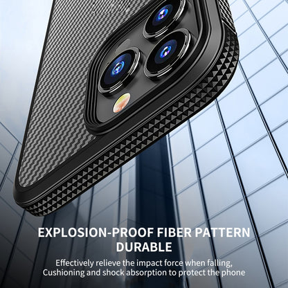 For iPhone 14 Plus iPAKY Carbon Fiber Texture Shockproof PC + TPU Protective Phone Case (Black) - iPhone 14 Plus Cases by iPAKY | Online Shopping UK | buy2fix