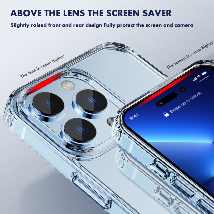 For iPhone 14 Pro Max iPAKY Shockproof PC + TPU Protective Phone Case (Transparent) - iPhone 14 Pro Max Cases by iPAKY | Online Shopping UK | buy2fix