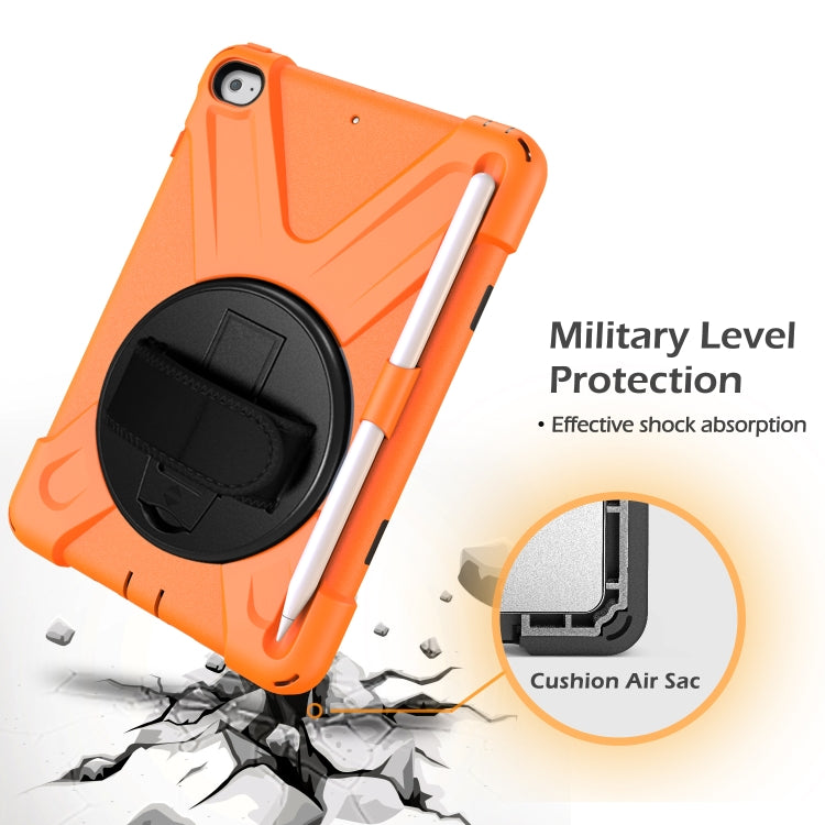 For iPad Mini 5 360 Degree Rotation Silicone Protective Cover with Holder & Hand Strap & Long Strap & Pencil Slot(Orange) - iPad mini (2019) / mini 5 Cases by buy2fix | Online Shopping UK | buy2fix