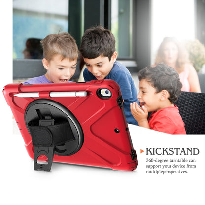 For iPad Pro 10.5 360 Degree Rotation Silicone Protective Cover with Holder & Hand Strap & Long Strap & Pencil Slot(Red) - iPad Pro 10.5 inch Cases by buy2fix | Online Shopping UK | buy2fix
