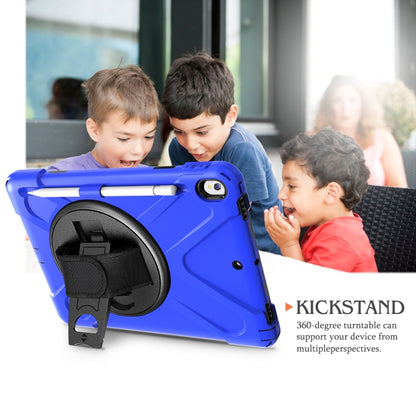 For iPad Pro 10.5 360 Degree Rotation Silicone Protective Cover with Holder & Hand Strap & Long Strap & Pencil Slot(Blue) - iPad Pro 10.5 inch Cases by buy2fix | Online Shopping UK | buy2fix
