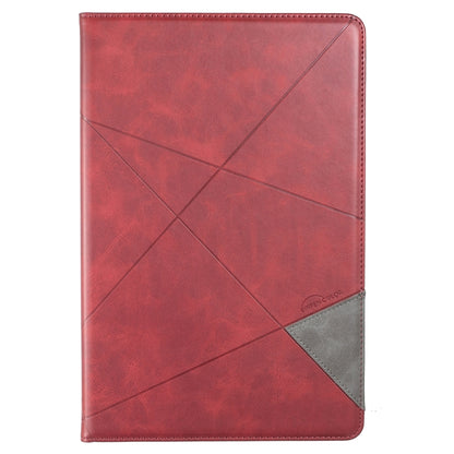 For Samsung Galaxy Tab S8 / Tab S7+ / Tab S7 FE Prismatic Leather Tablet Case(Red) by buy2fix
