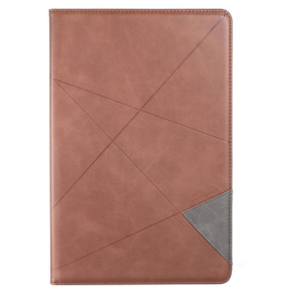 For Samsung Galaxy Tab S8 / Tab S7+ / Tab S7 FE Prismatic Leather Tablet Case(Brown) by buy2fix