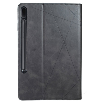For Samsung Galaxy Tab S8 / Tab S7+ / Tab S7 FE Prismatic Leather Tablet Case(Black) by buy2fix