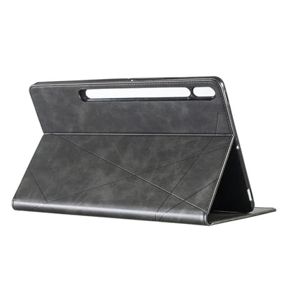For Samsung Galaxy Tab S8 / Tab S7+ / Tab S7 FE Prismatic Leather Tablet Case(Black) by buy2fix