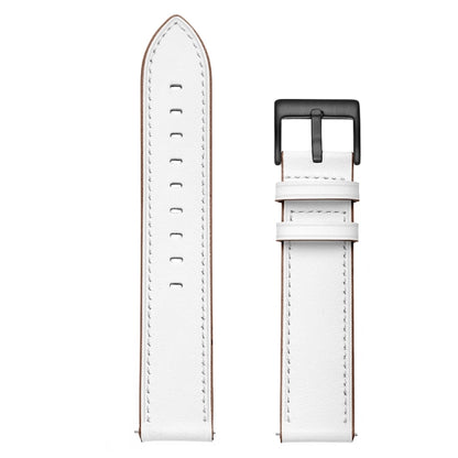 For Honor Watch GS 3 22mm Cowhide Leather Sewing Thread Watch Band(White) by buy2fix