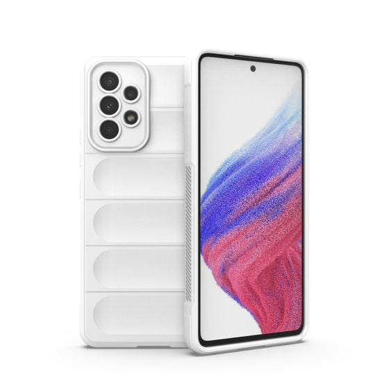 For Samsung Galaxy A53 Magic Shield TPU + Flannel Phone Case(White)