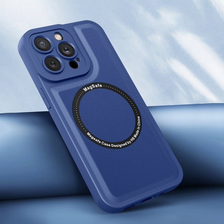 For iPhone 11 Magsafe Magnetic Plain Leather Phone Case (Royal Blue) by buy2fix