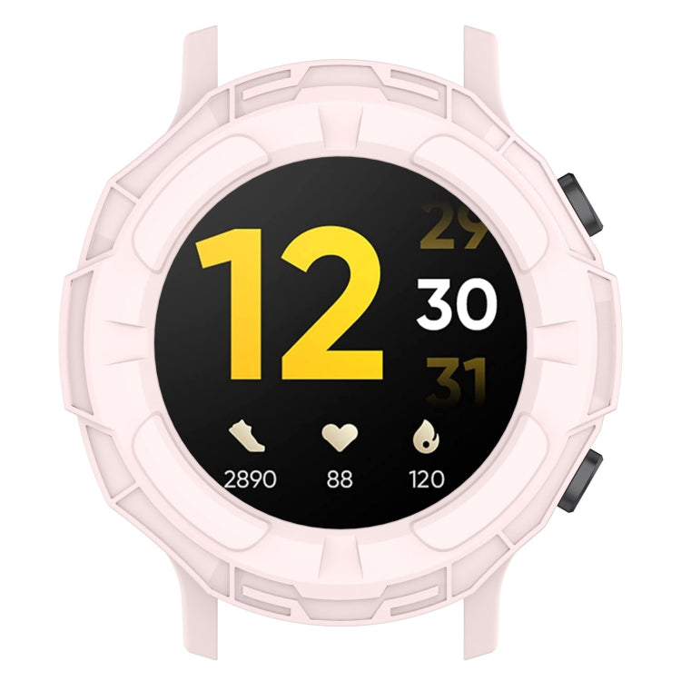 For Realme watch S RMA207 Armor Hollow TPU Watch Case(Light Pink) - Watch Case by buy2fix | Online Shopping UK | buy2fix