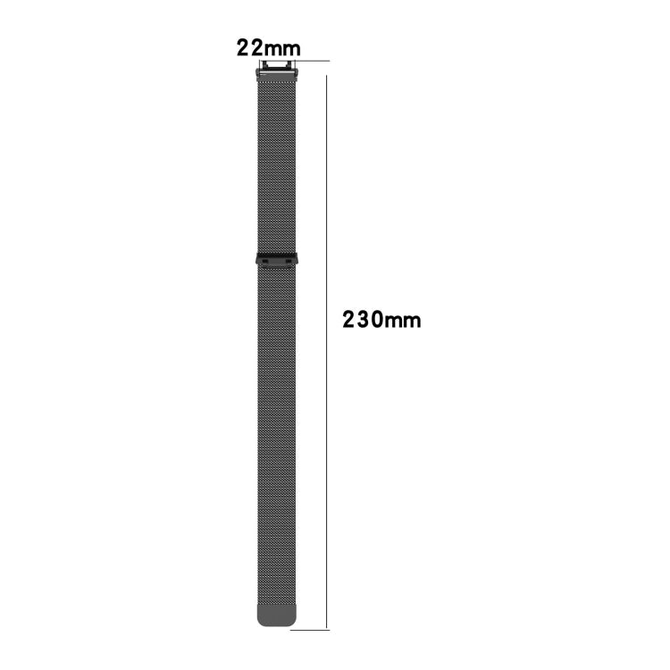 For Huami Amazfit T-Rex 2 Milan Stainless Steel Watch Band(Black) - Watch Bands by buy2fix | Online Shopping UK | buy2fix