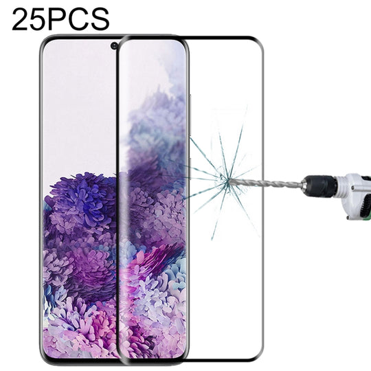 For Galaxy S20 25 PCS 3D Curved Edge Full Screen Tempered Glass Film