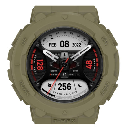 For Amazfit T-Rex 2 Armor Hollow TPU Watch Case(Jungle Green) - Watch Cases by buy2fix | Online Shopping UK | buy2fix