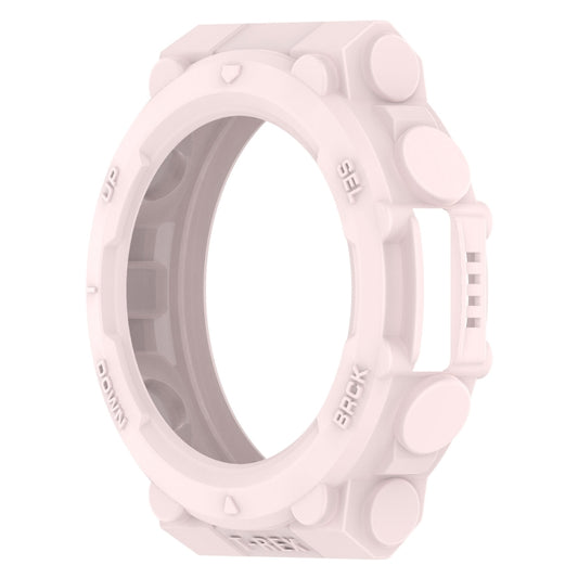 For Amazfit T-Rex 2 Armor Hollow TPU Watch Case(Light Pink) - Watch Cases by buy2fix | Online Shopping UK | buy2fix