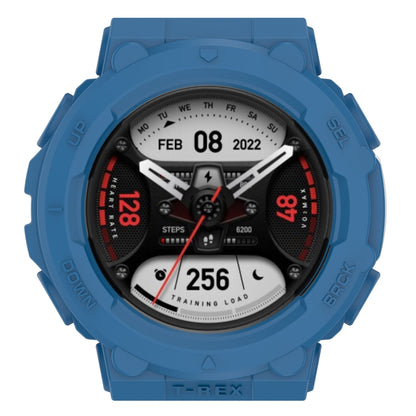 For Amazfit T-Rex 2 Armor Hollow TPU Watch Case(Dark Blue) - Watch Cases by buy2fix | Online Shopping UK | buy2fix