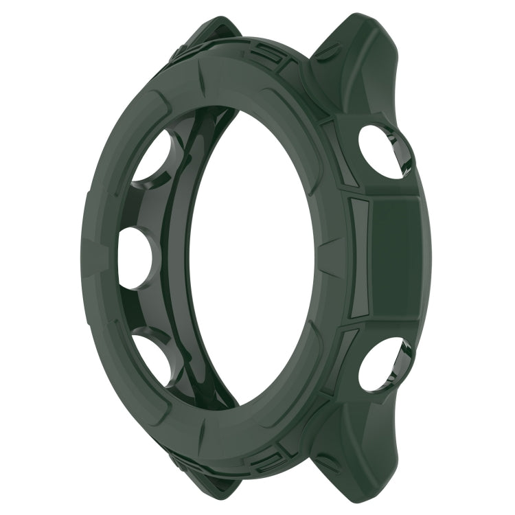 For Garmin Forerunner 955 Armor Hollow TPU Watch Case(Olive Green) - Watch Cases by buy2fix | Online Shopping UK | buy2fix