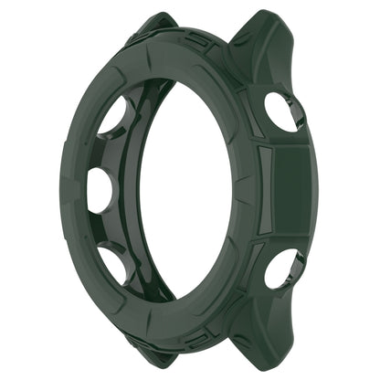 For Garmin Forerunner 955 Armor Hollow TPU Watch Case(Olive Green) - Watch Cases by buy2fix | Online Shopping UK | buy2fix