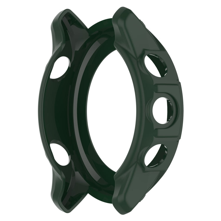 For Garmin Forerunner 955 Armor Hollow TPU Watch Case(Olive Green) - Watch Cases by buy2fix | Online Shopping UK | buy2fix