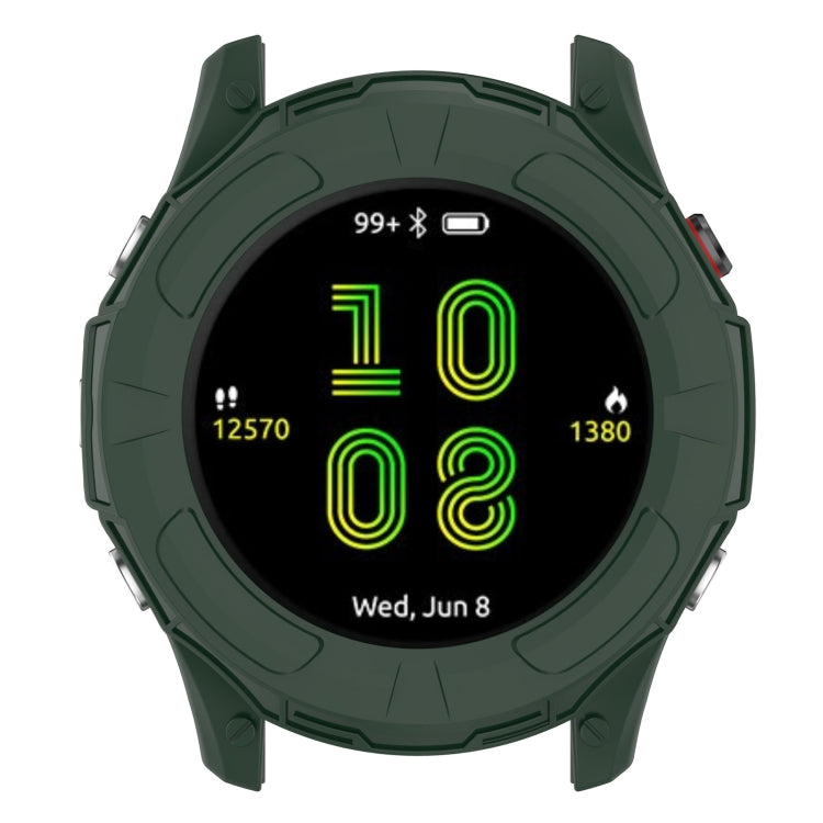 For Garmin Forerunner 955 Armor Hollow TPU Watch Case(Olive Green) - Watch Cases by buy2fix | Online Shopping UK | buy2fix