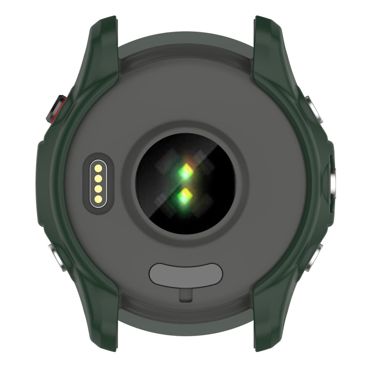 For Garmin Forerunner 955 Armor Hollow TPU Watch Case(Olive Green) - Watch Cases by buy2fix | Online Shopping UK | buy2fix