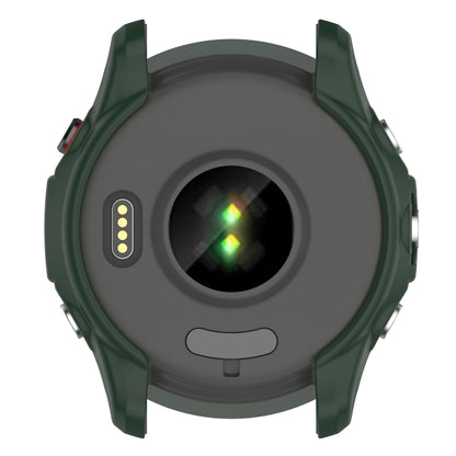 For Garmin Forerunner 955 Armor Hollow TPU Watch Case(Olive Green) - Watch Cases by buy2fix | Online Shopping UK | buy2fix